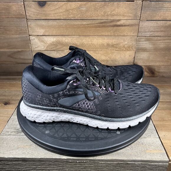 Brooks Glycerin 17 Womens Size 8.5 Black Purple Running Lace Up Shoes NO INSOLES - Picture 1 of 10